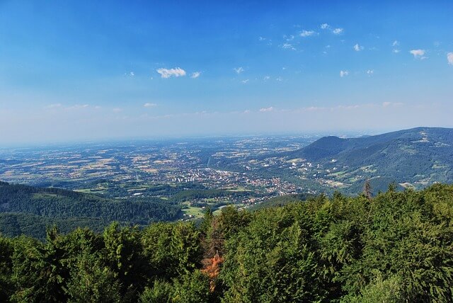 Widok z Czantorii w Beskidach