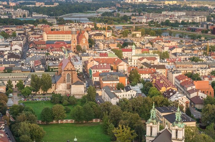 Widok na krakowski Kazimierz