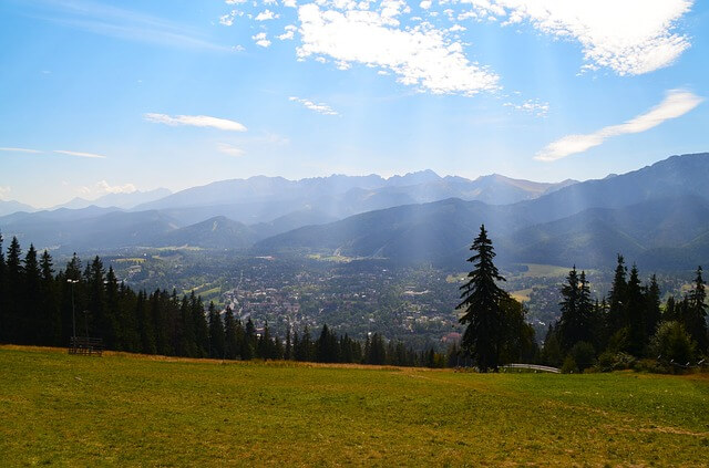 Widok na Tatry w Zakopanem